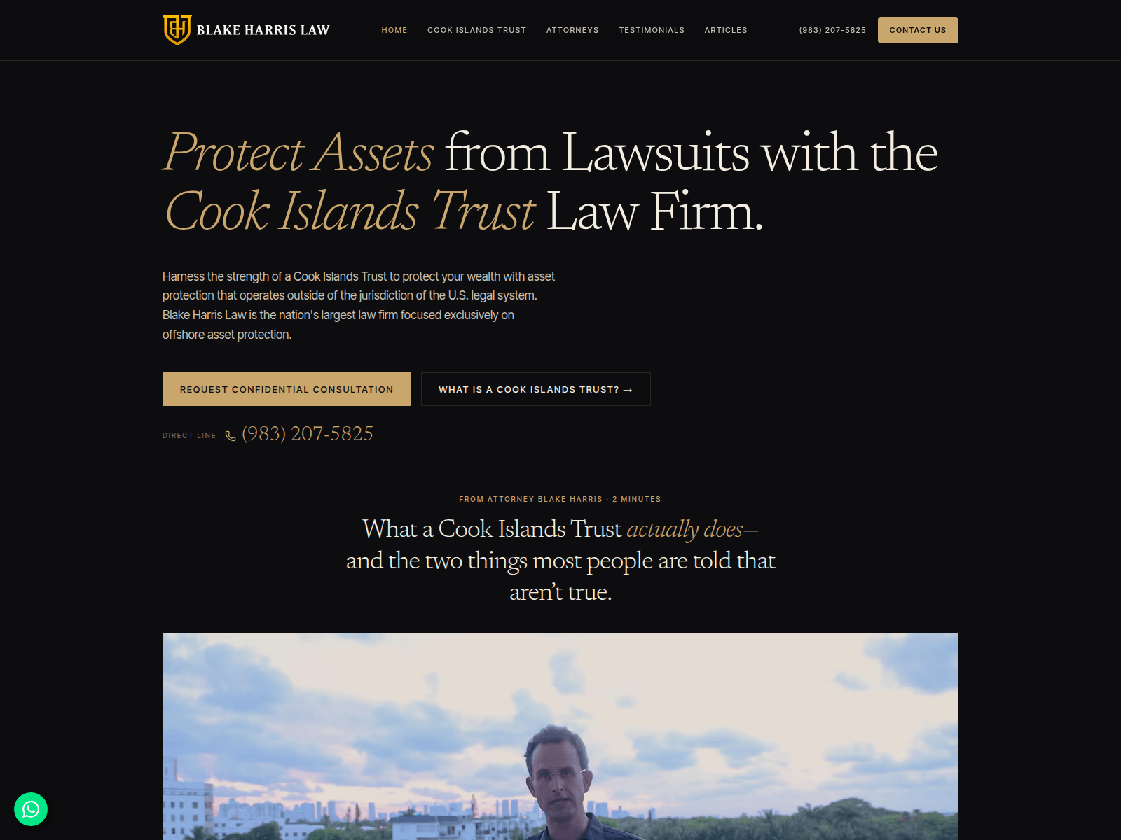 Screenshot of blakeharrislawsfirm.com