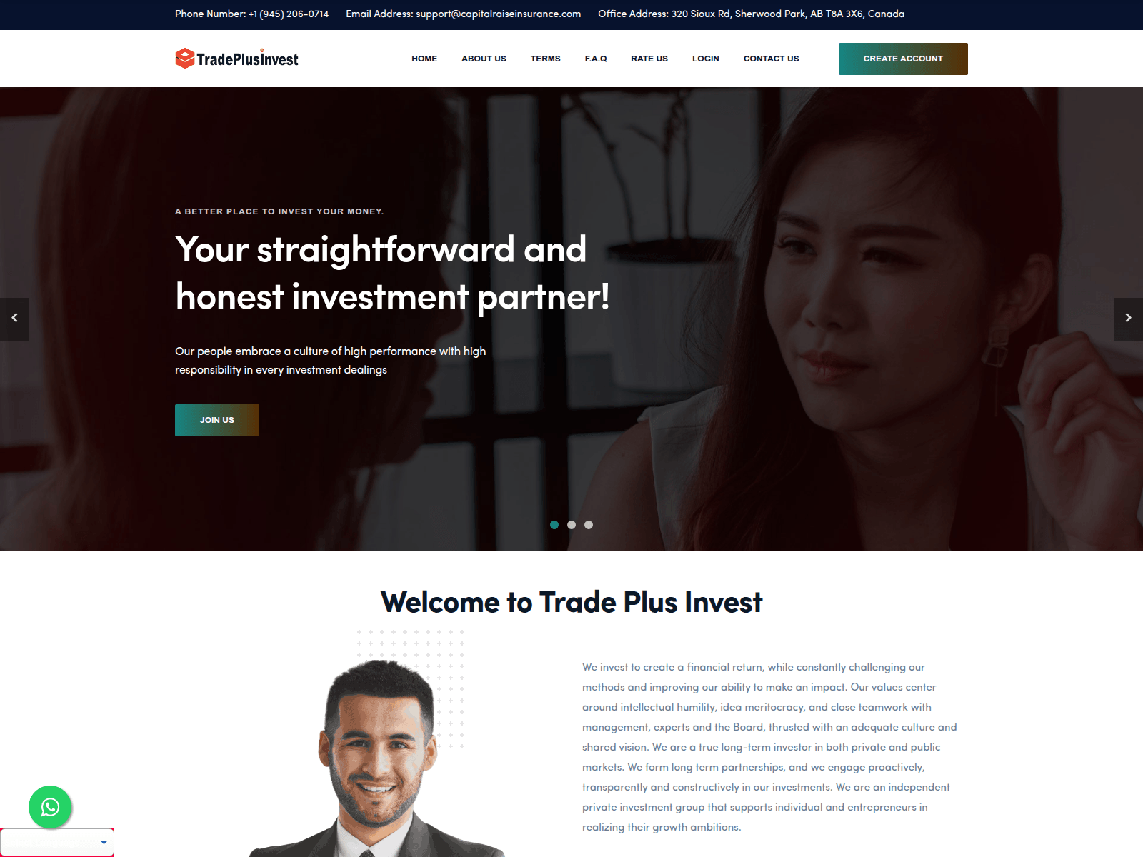 Screenshot of tradeplusinvest.com