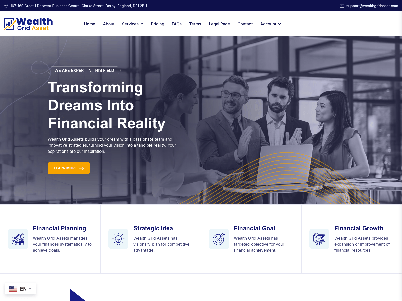 Screenshot of wealthgridasset.com
