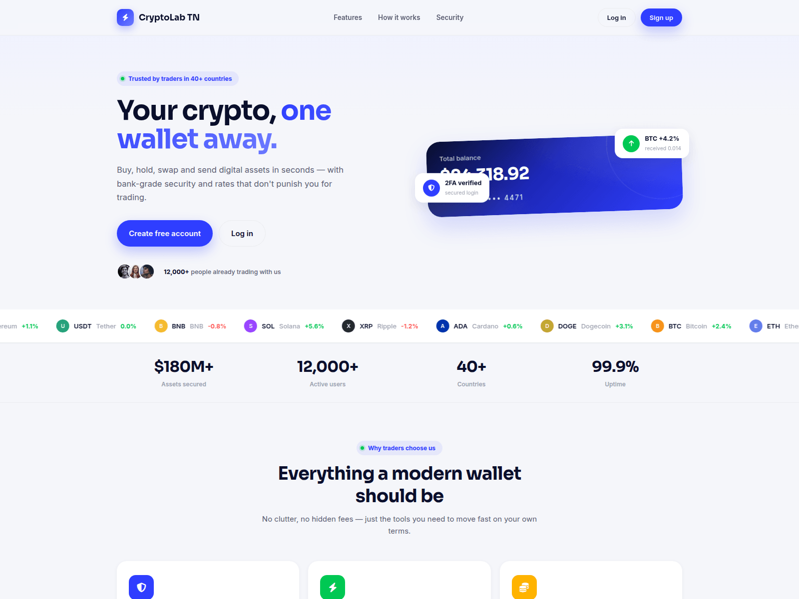 Screenshot of cryptolab.demotunde.com