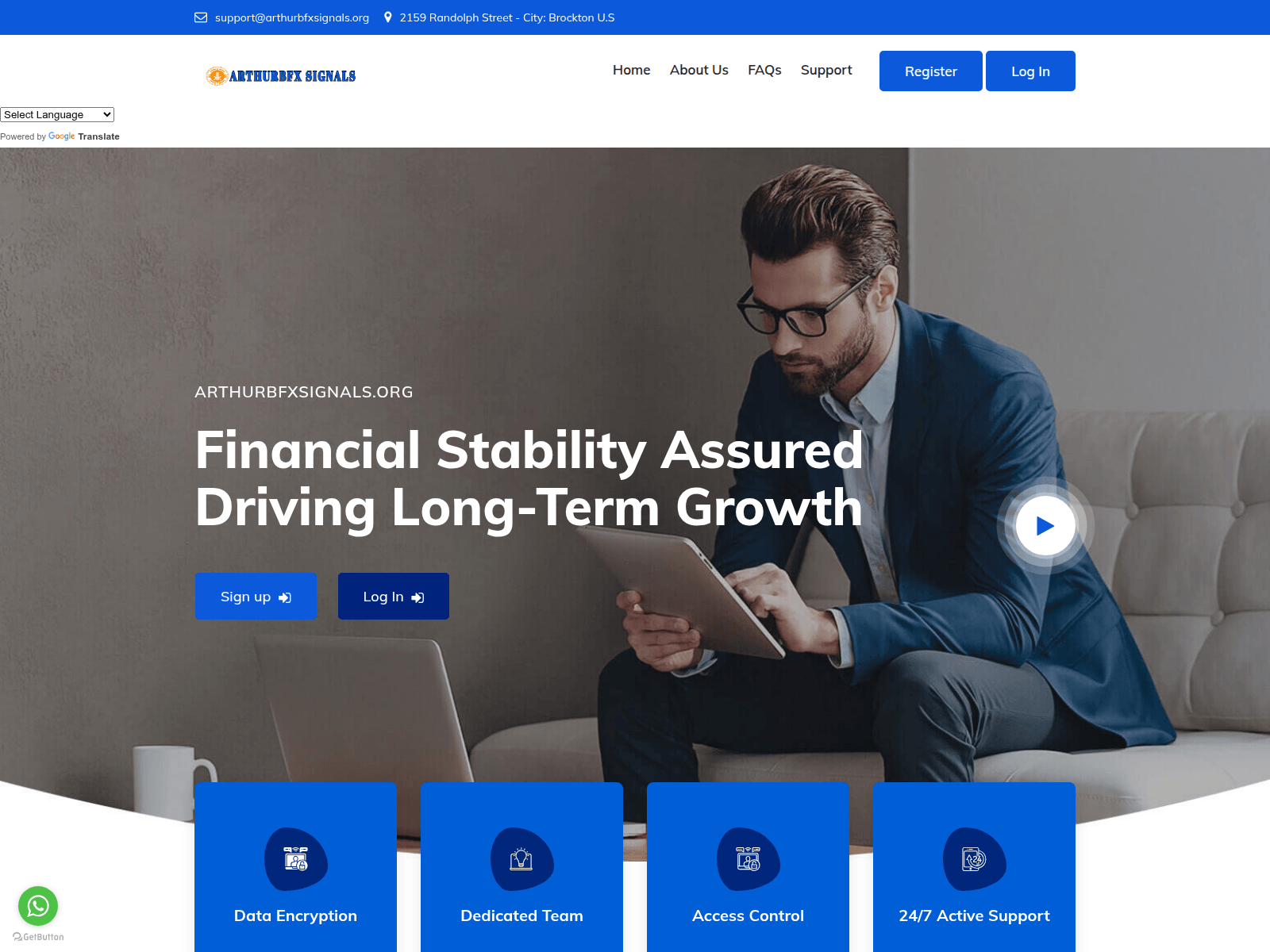 Screenshot of www.arthurbfxsignals.org
