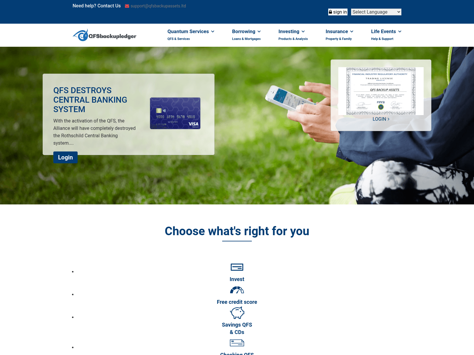 Screenshot of qfs-globalworld.ltd