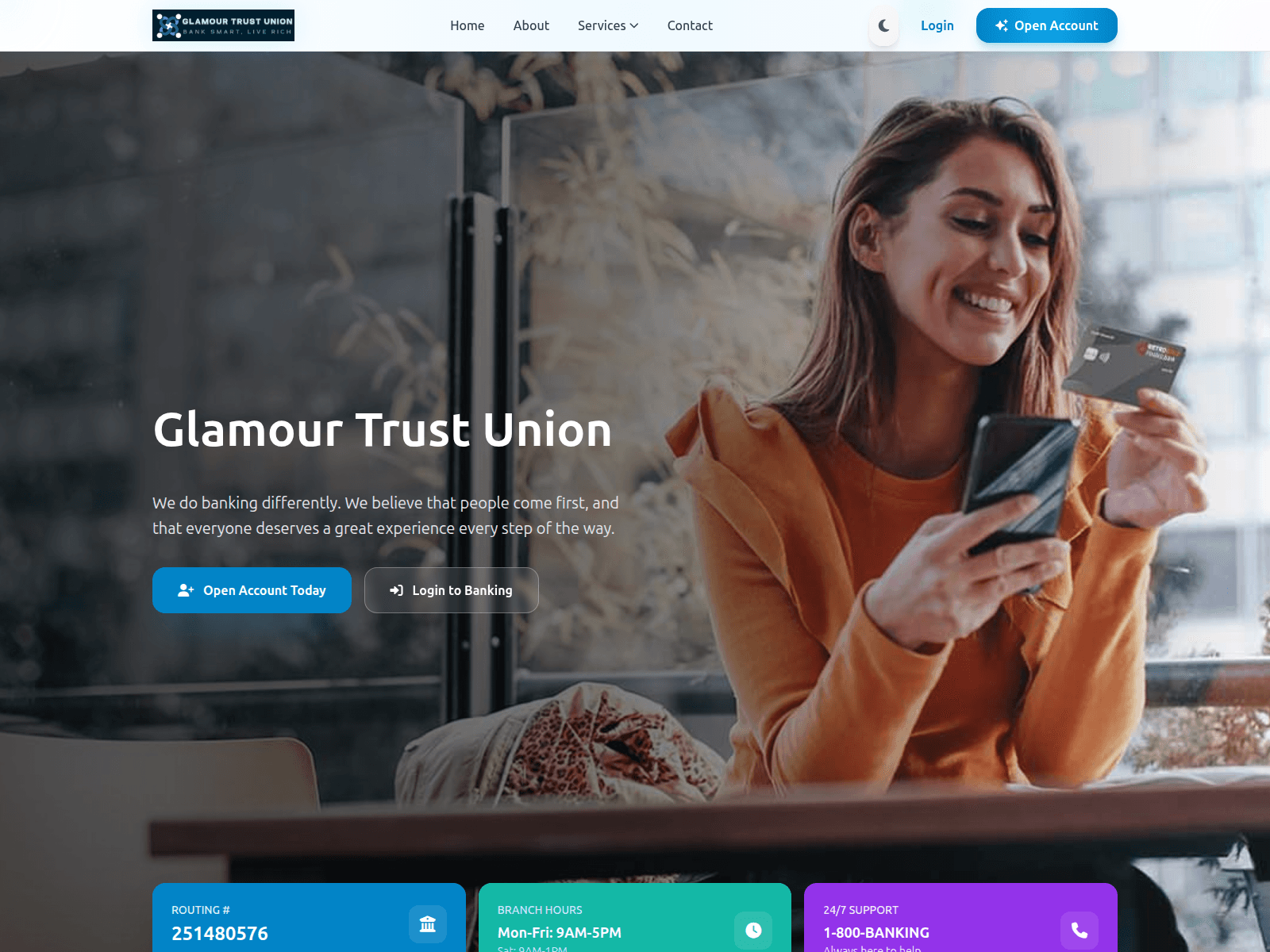 Screenshot of gtrustunion.com