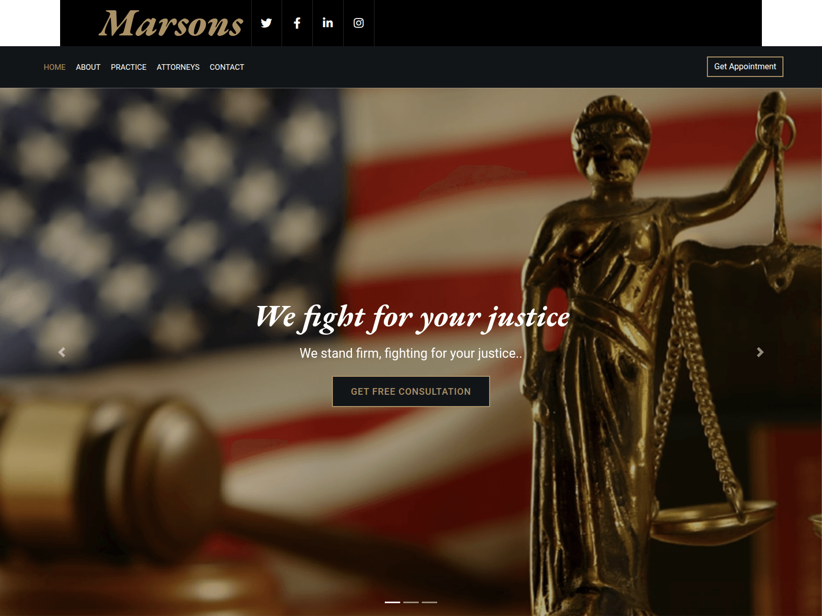 Screenshot of marsonsolicitors.com