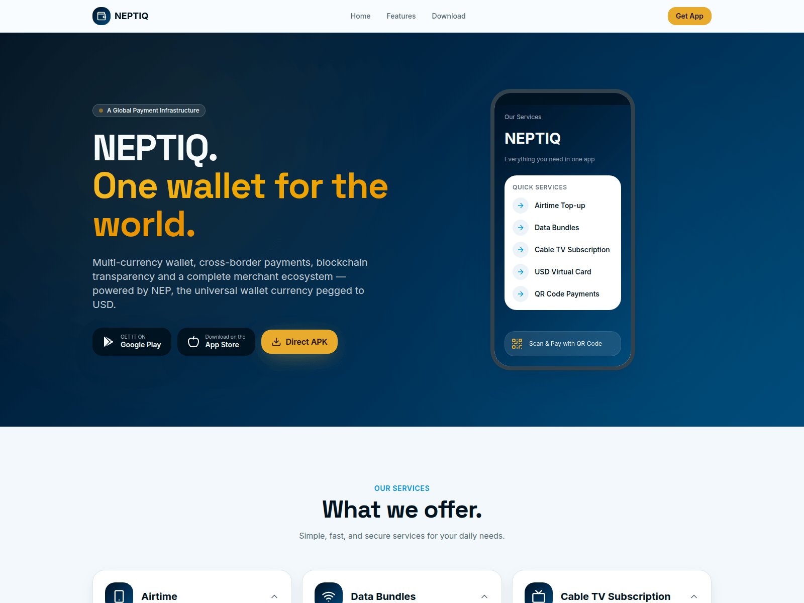 Screenshot of neptiqpay.com