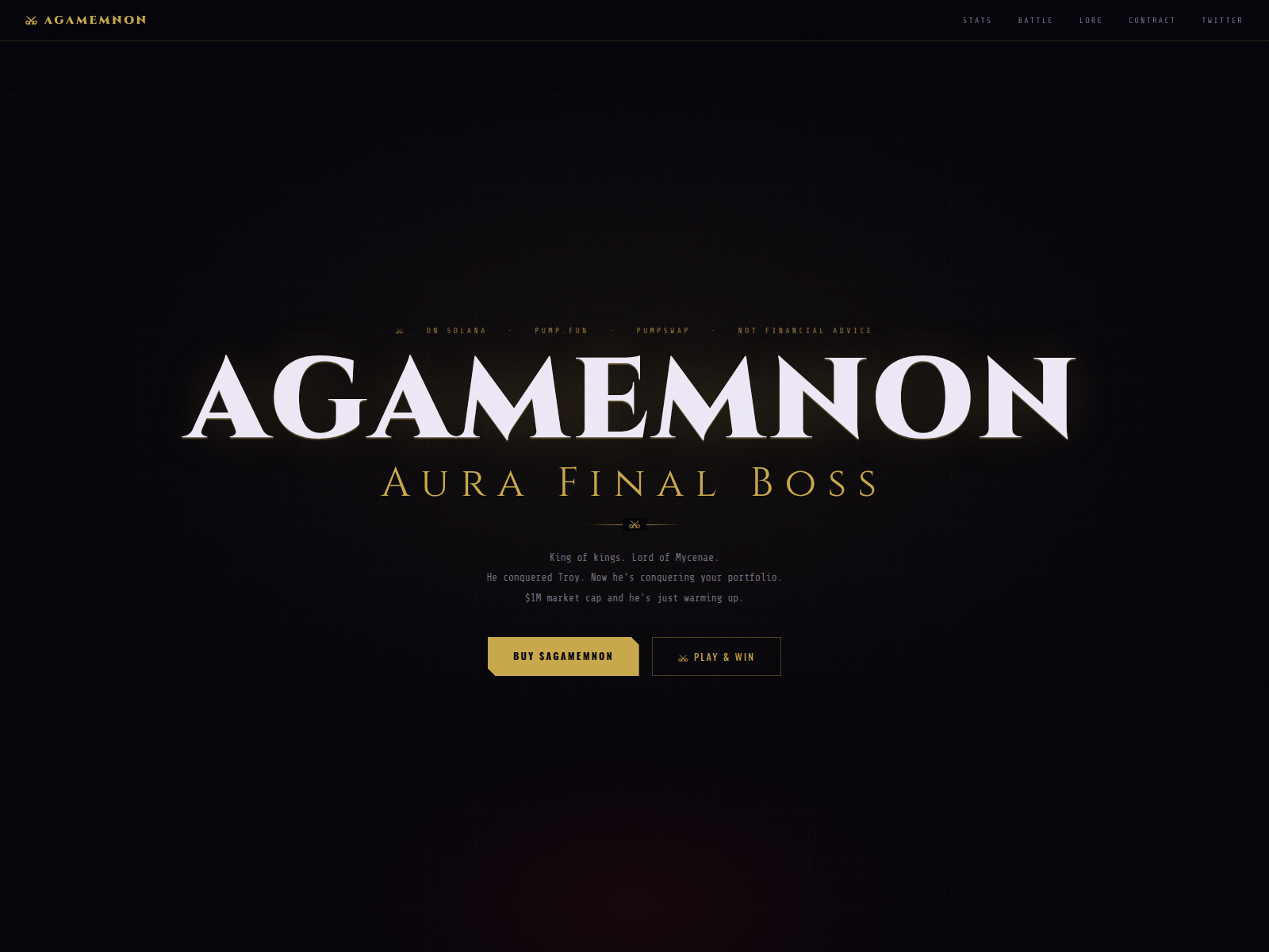 Screenshot of agamemnonsol.com