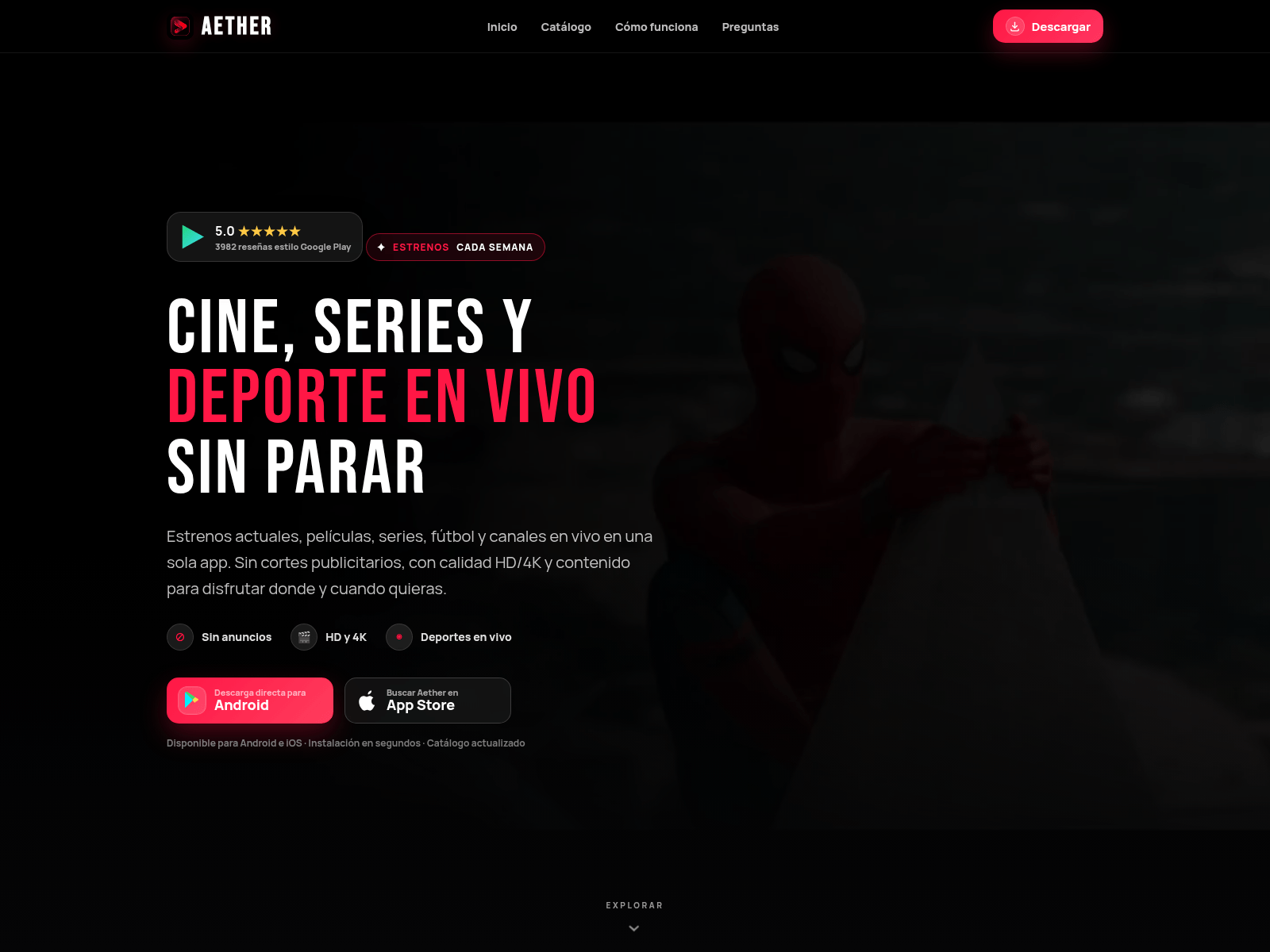 Screenshot of aether-spain.sbs