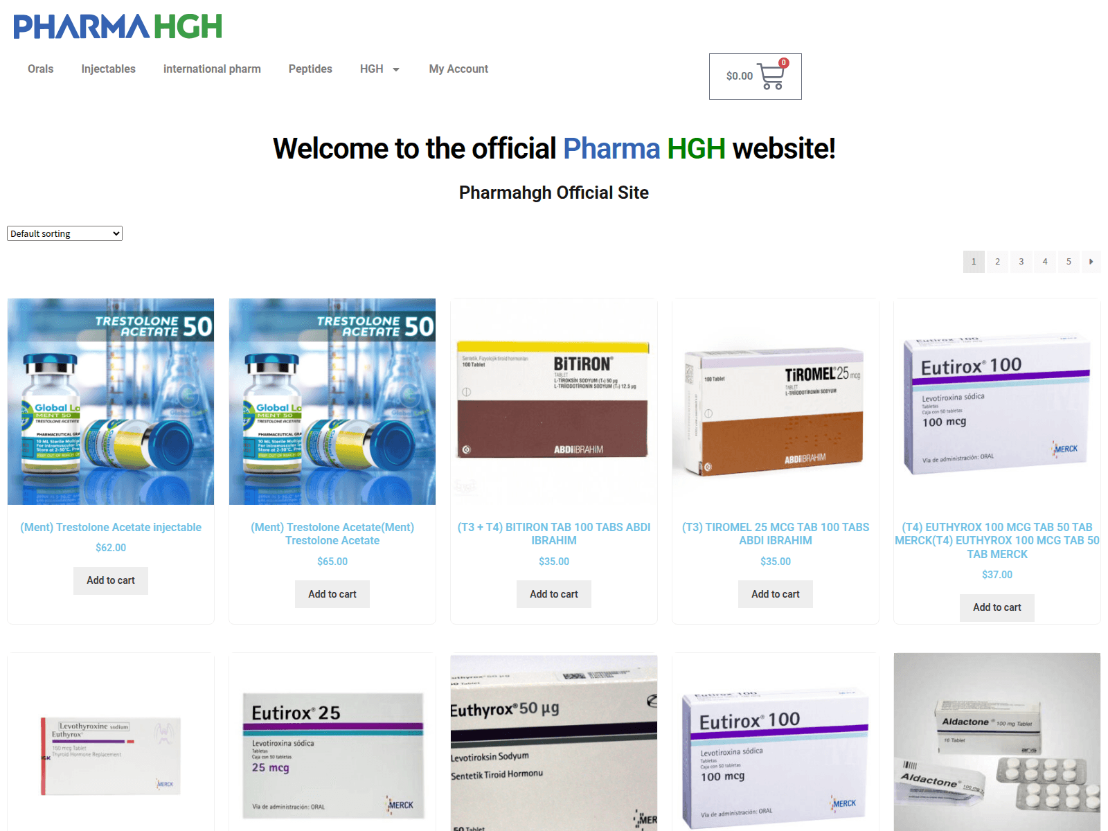 Screenshot of pharma-hgh.net