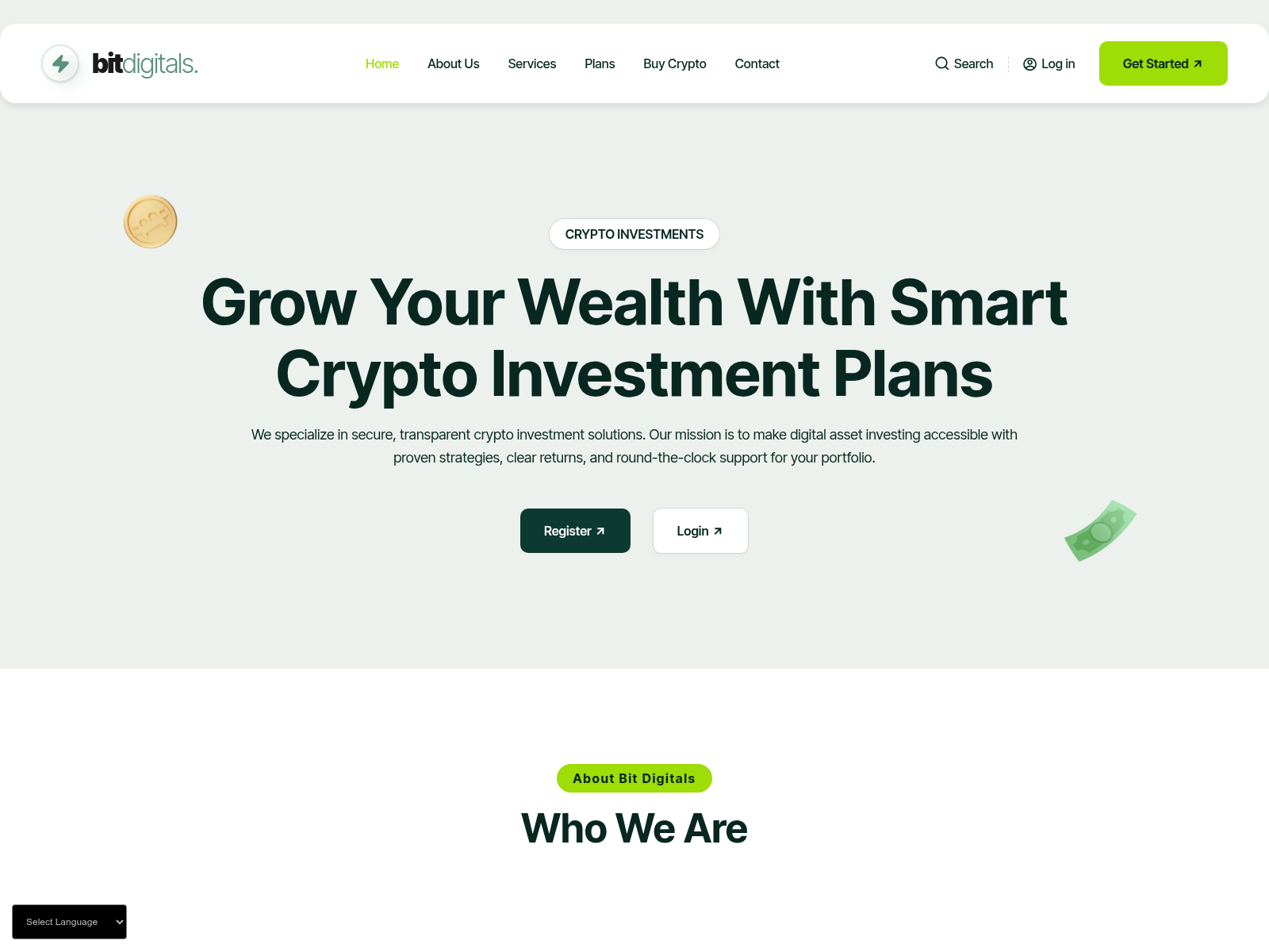 Screenshot of bit-digitals.com