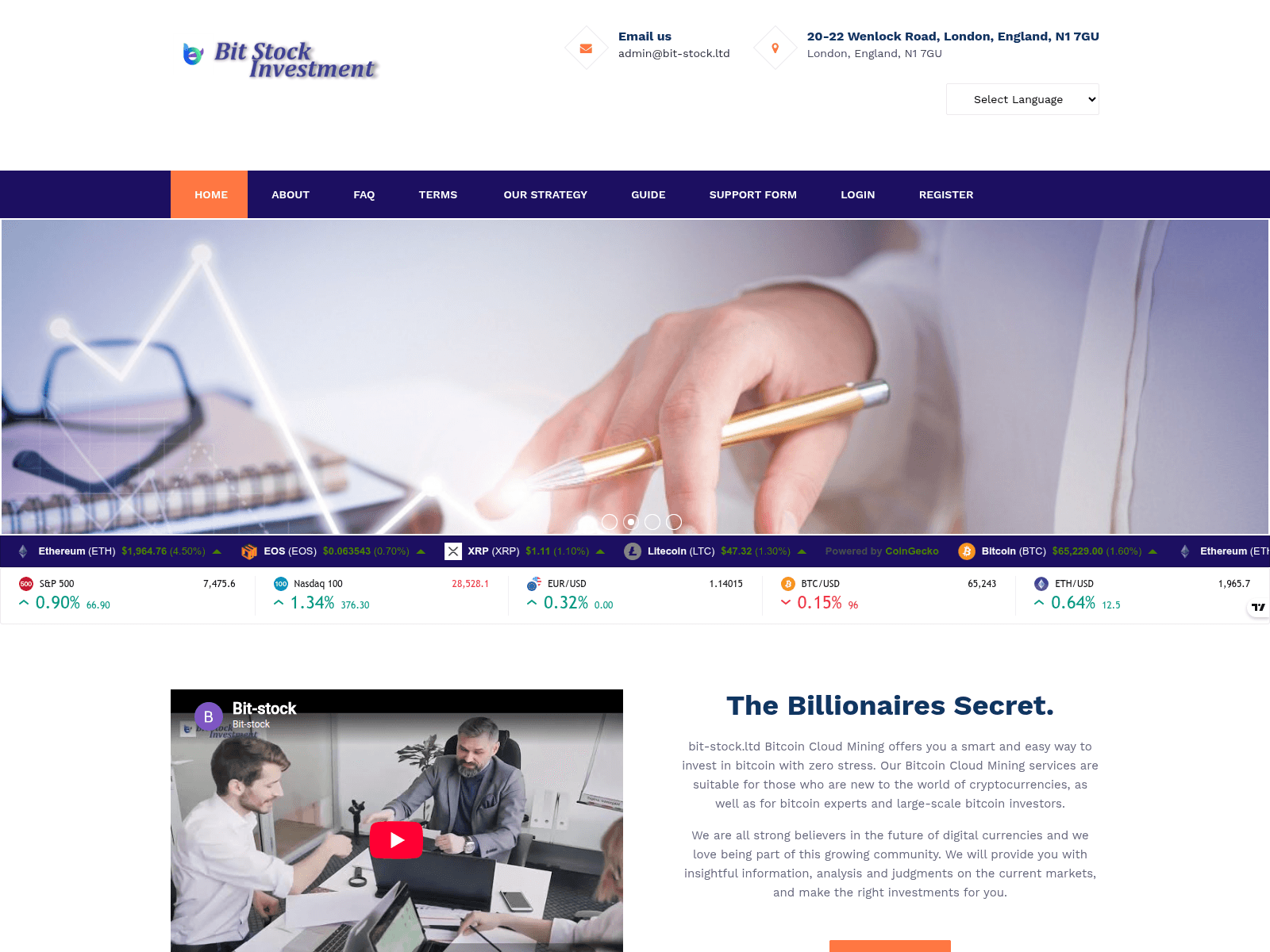 Screenshot of bit-stock.ltd