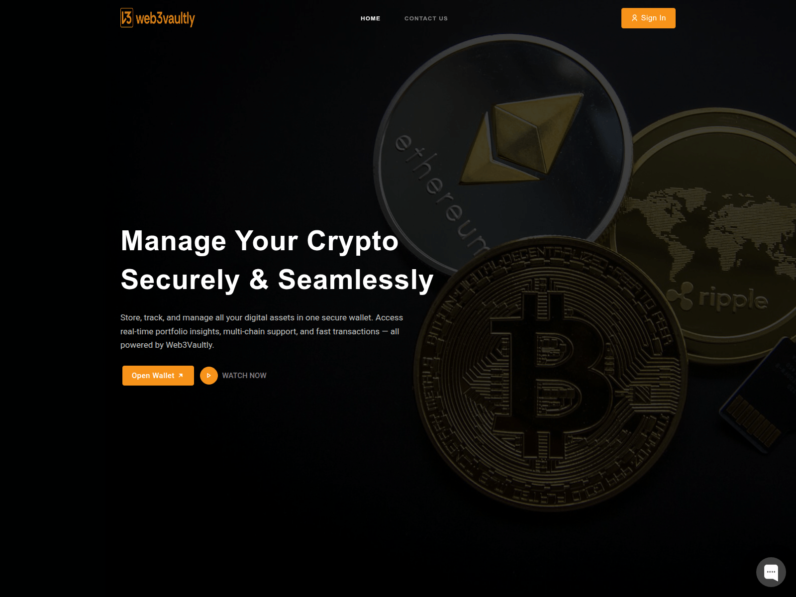 Screenshot of web3vaultly.com