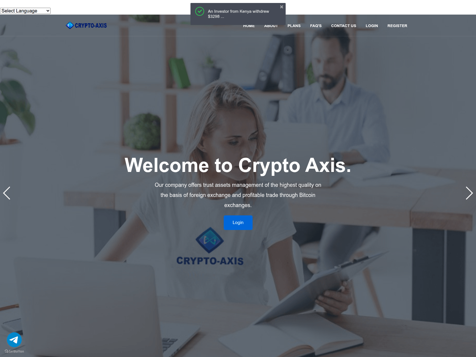 Screenshot of crypto-axis.info