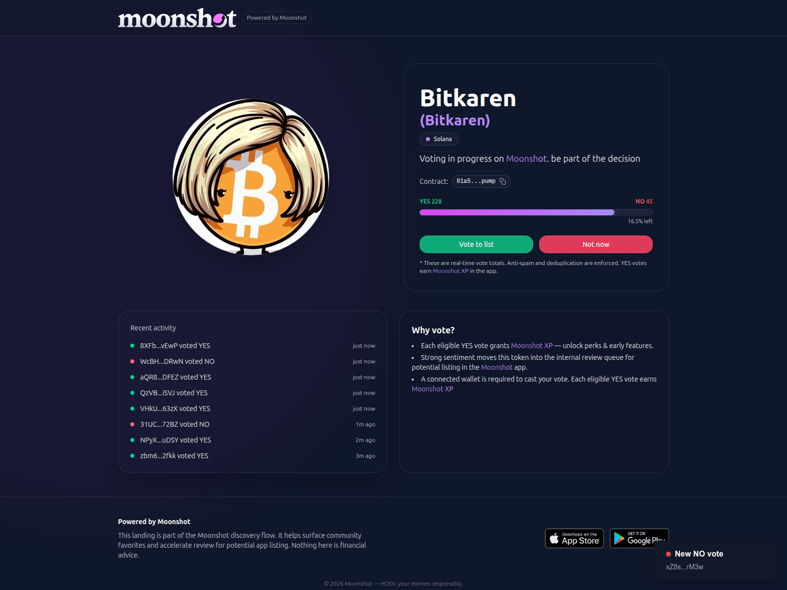 Screenshot of voting-moonshot.live