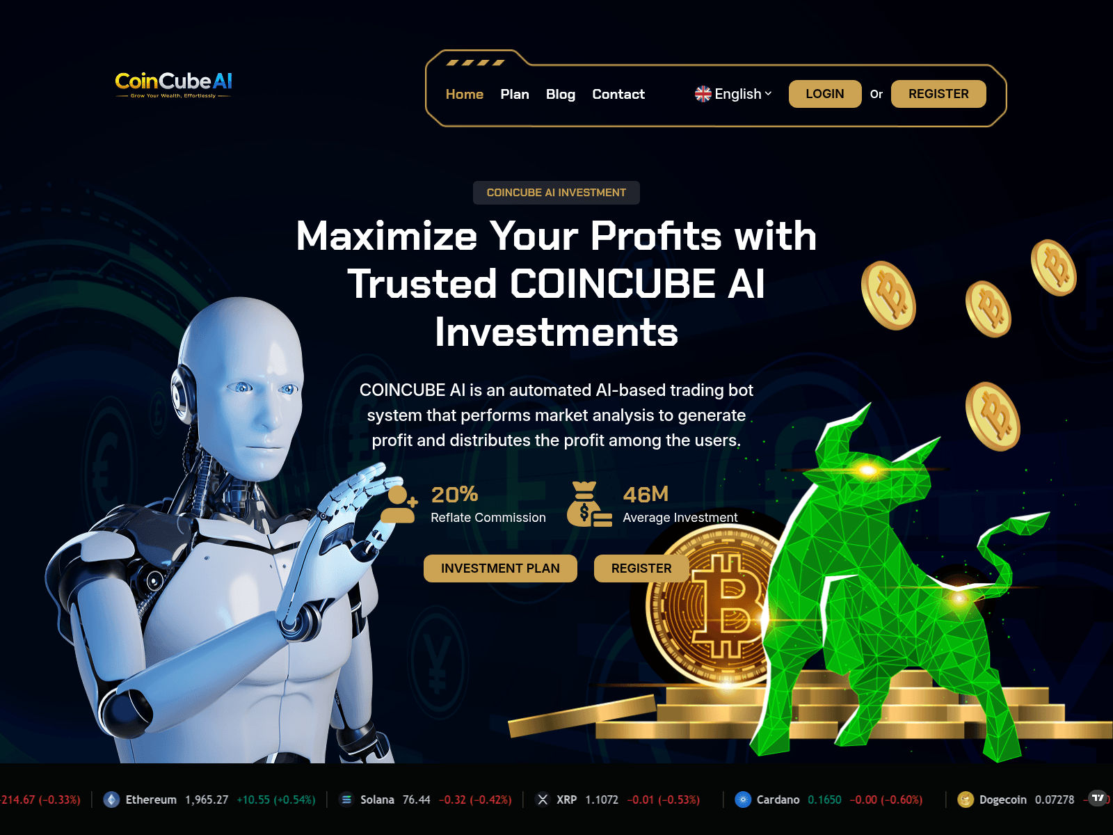 Screenshot of coincubeai.com