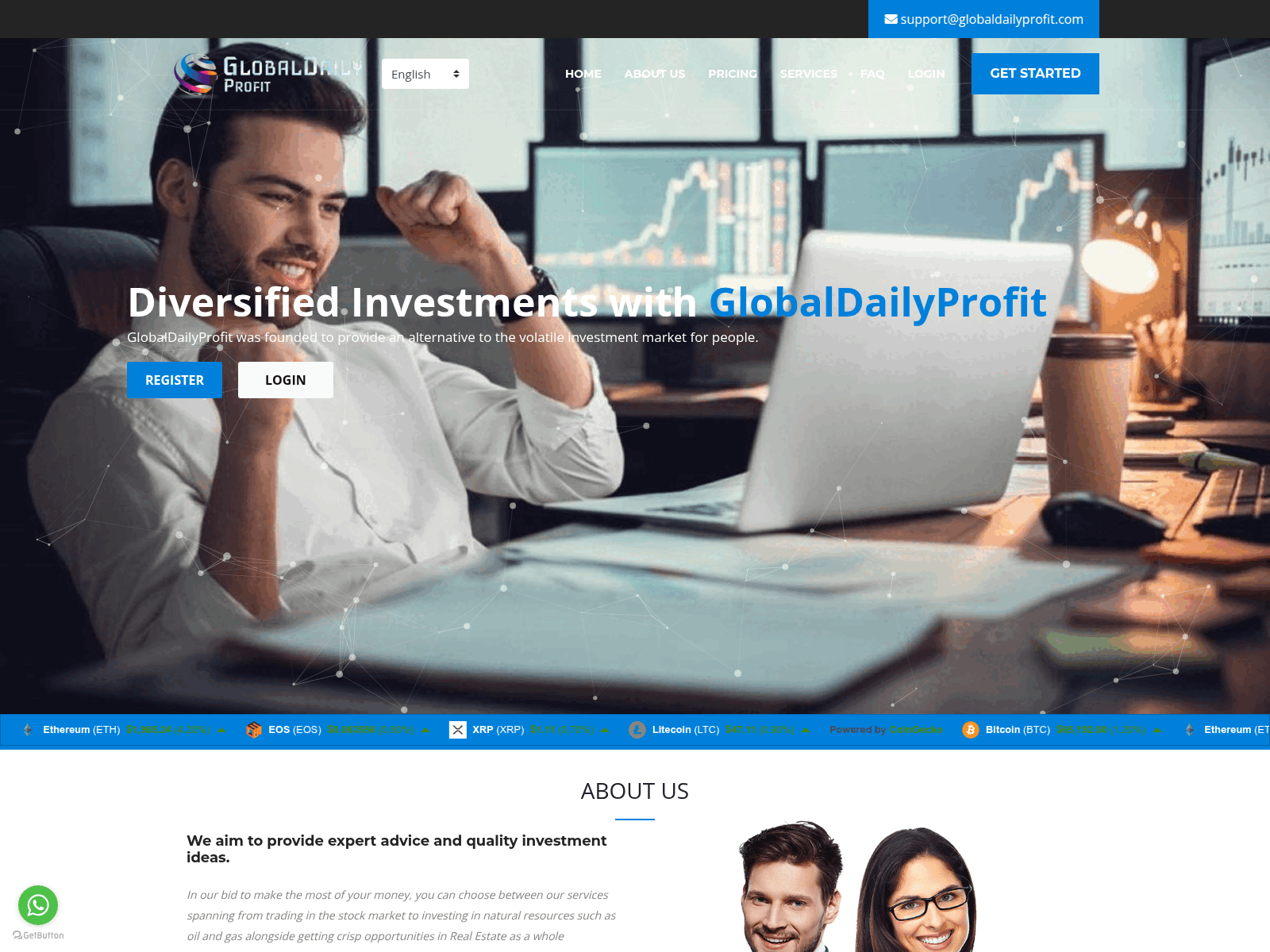Screenshot of globaldailyprofit.com