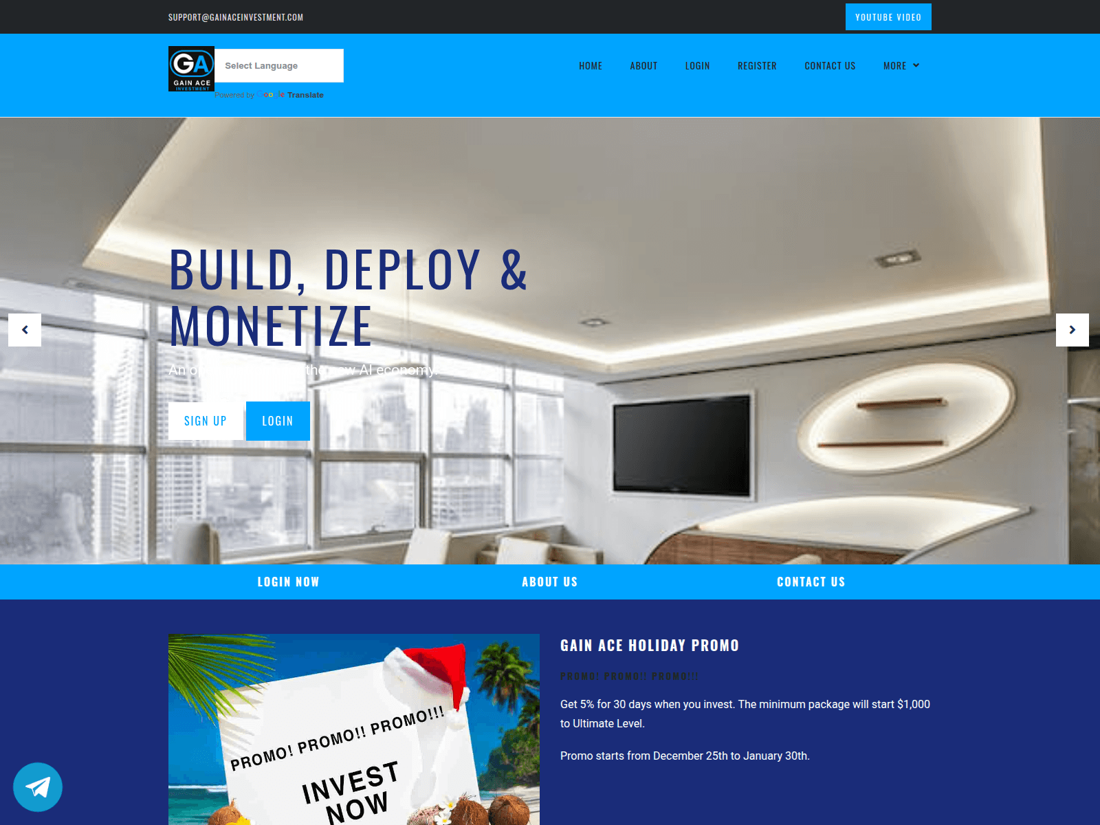 Screenshot of gainaceinvestment.com