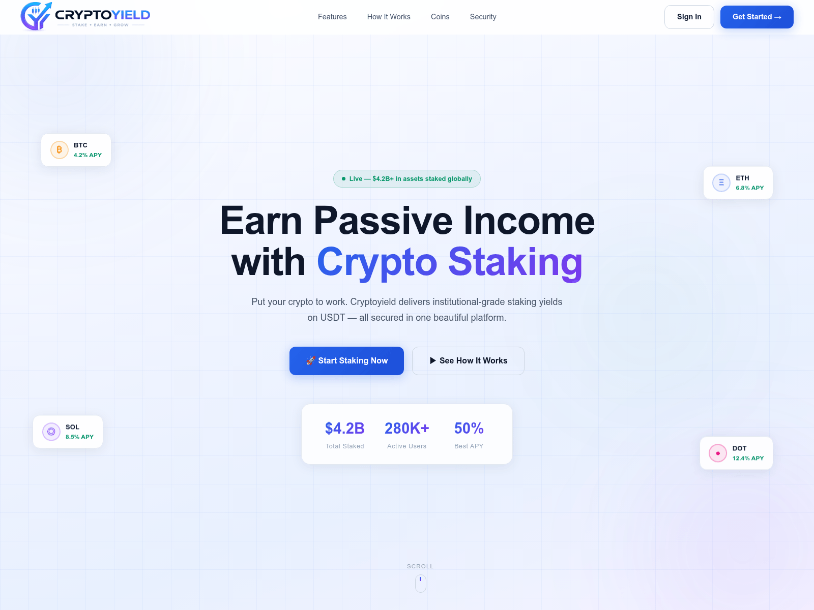Screenshot of cryptoyield.biz