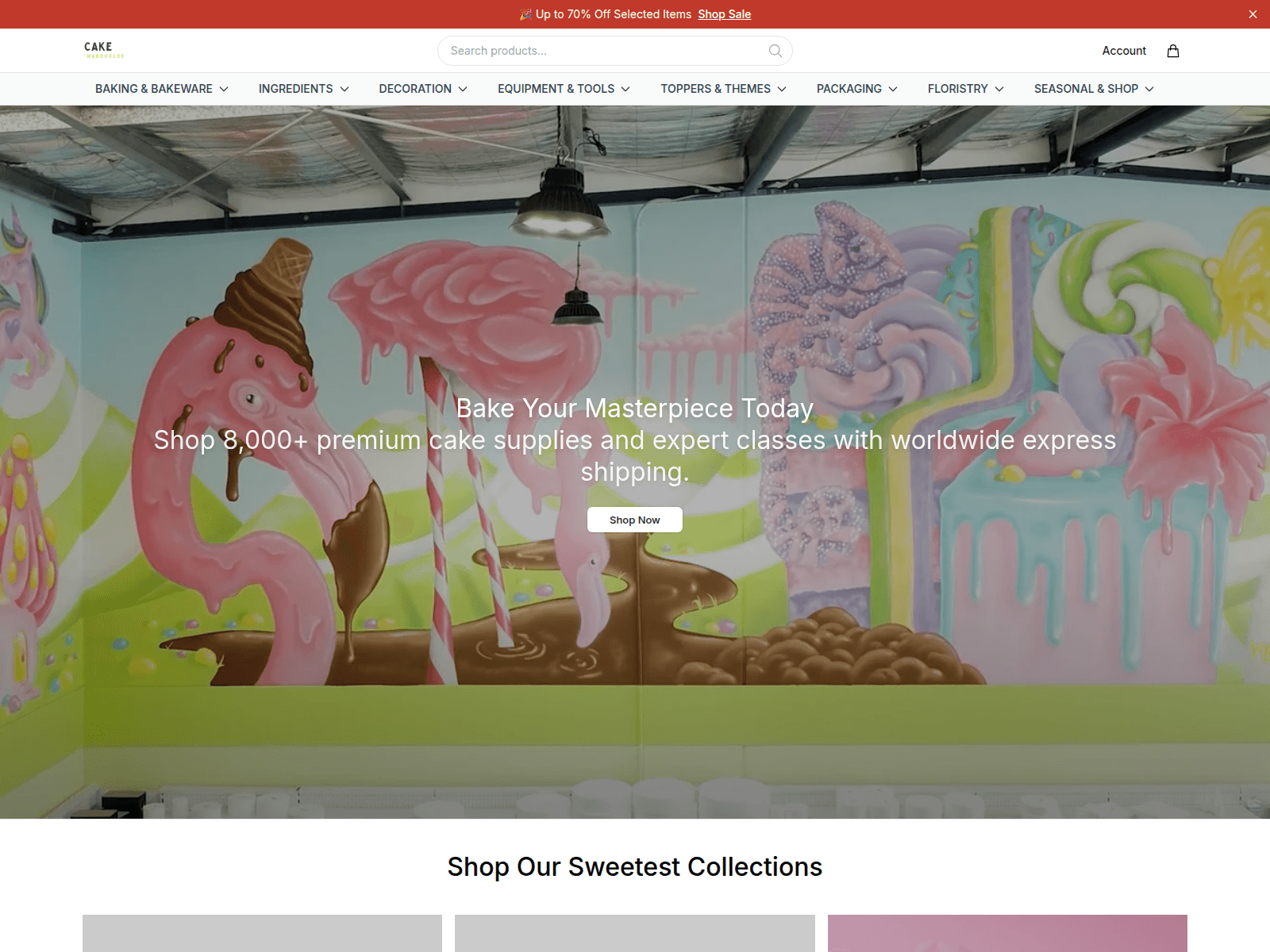 Captura de pantalla de bakehousehub.shop