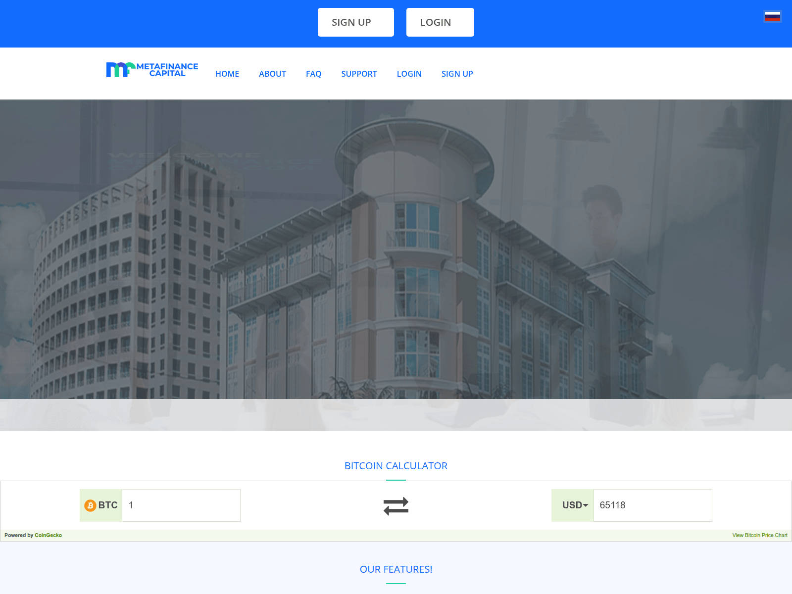 Screenshot of metafinance-capital.com