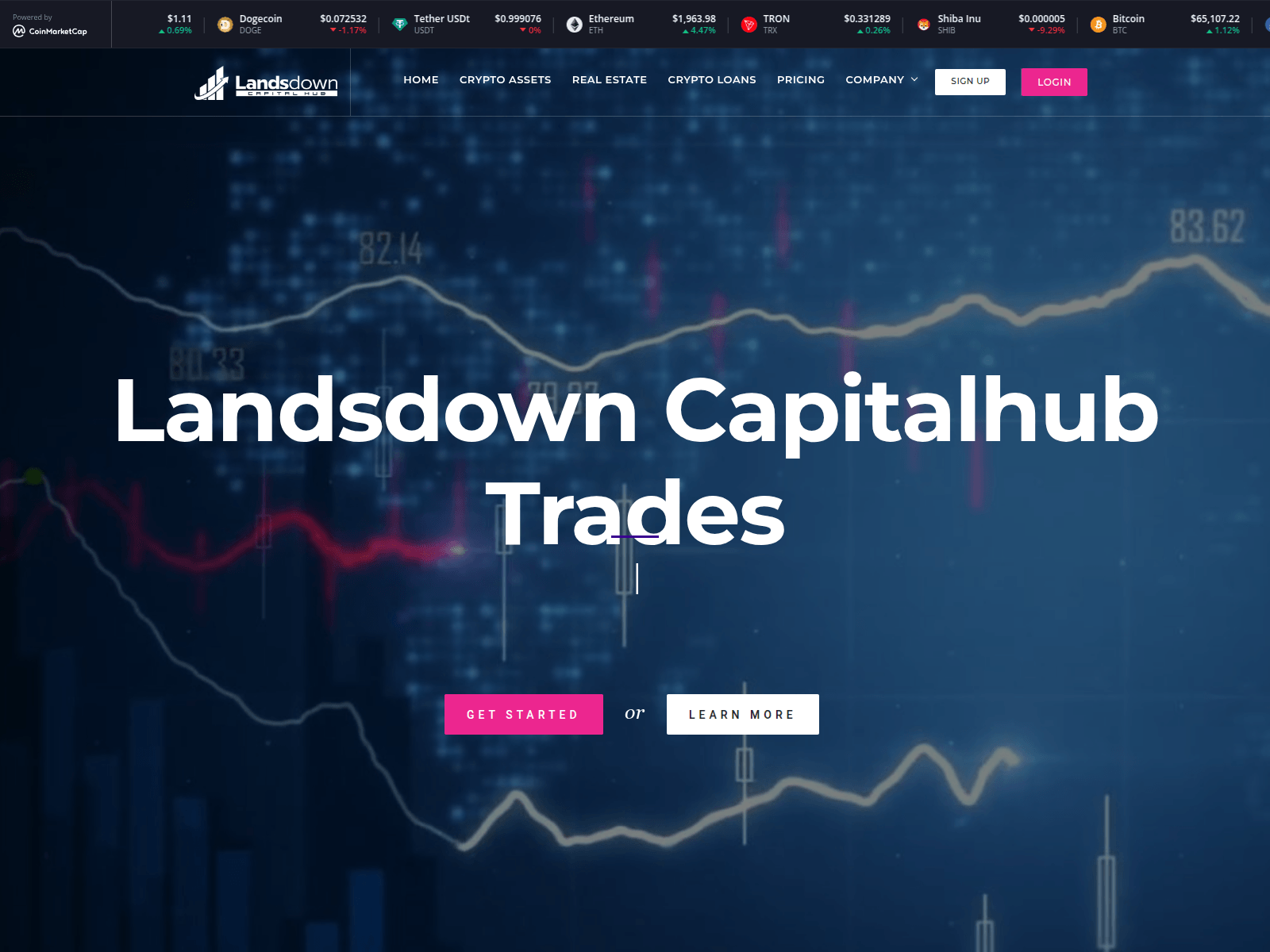 Screenshot of landsdowncapitalhub.com
