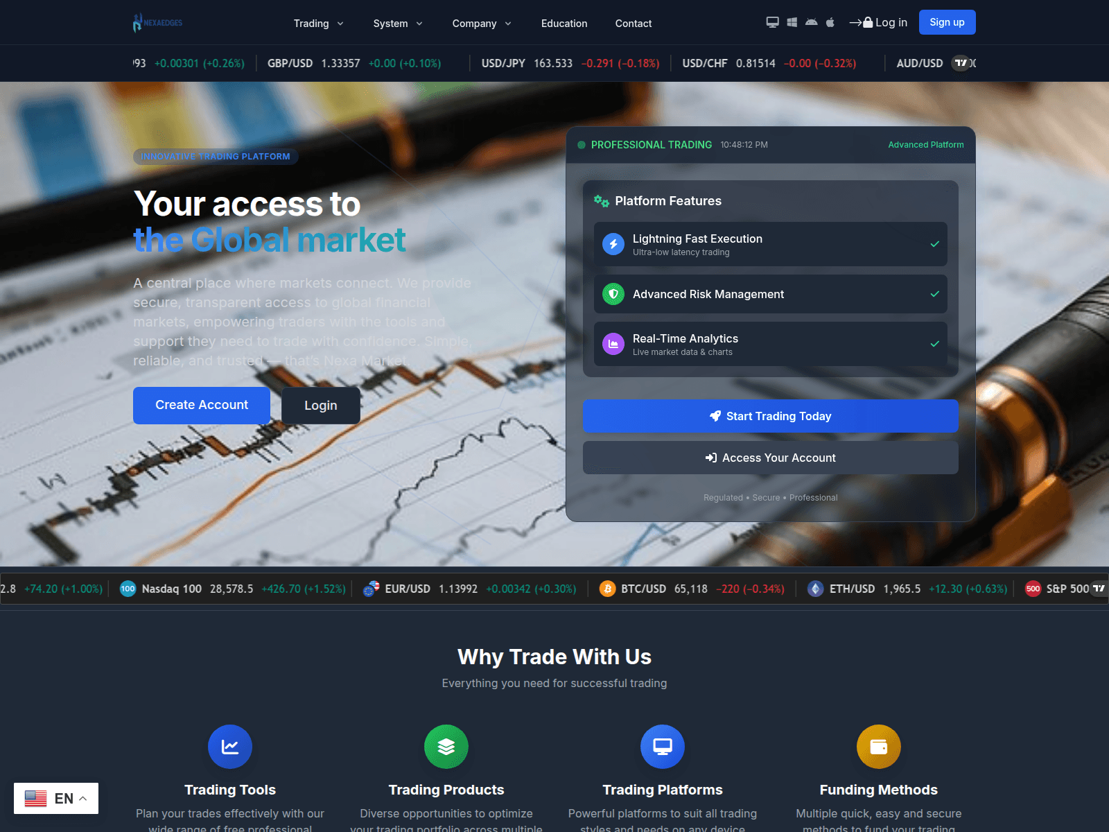 Screenshot of nexaedges.com
