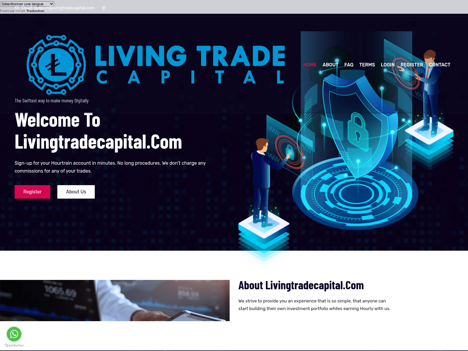 Screenshot of livingtradecapital.com