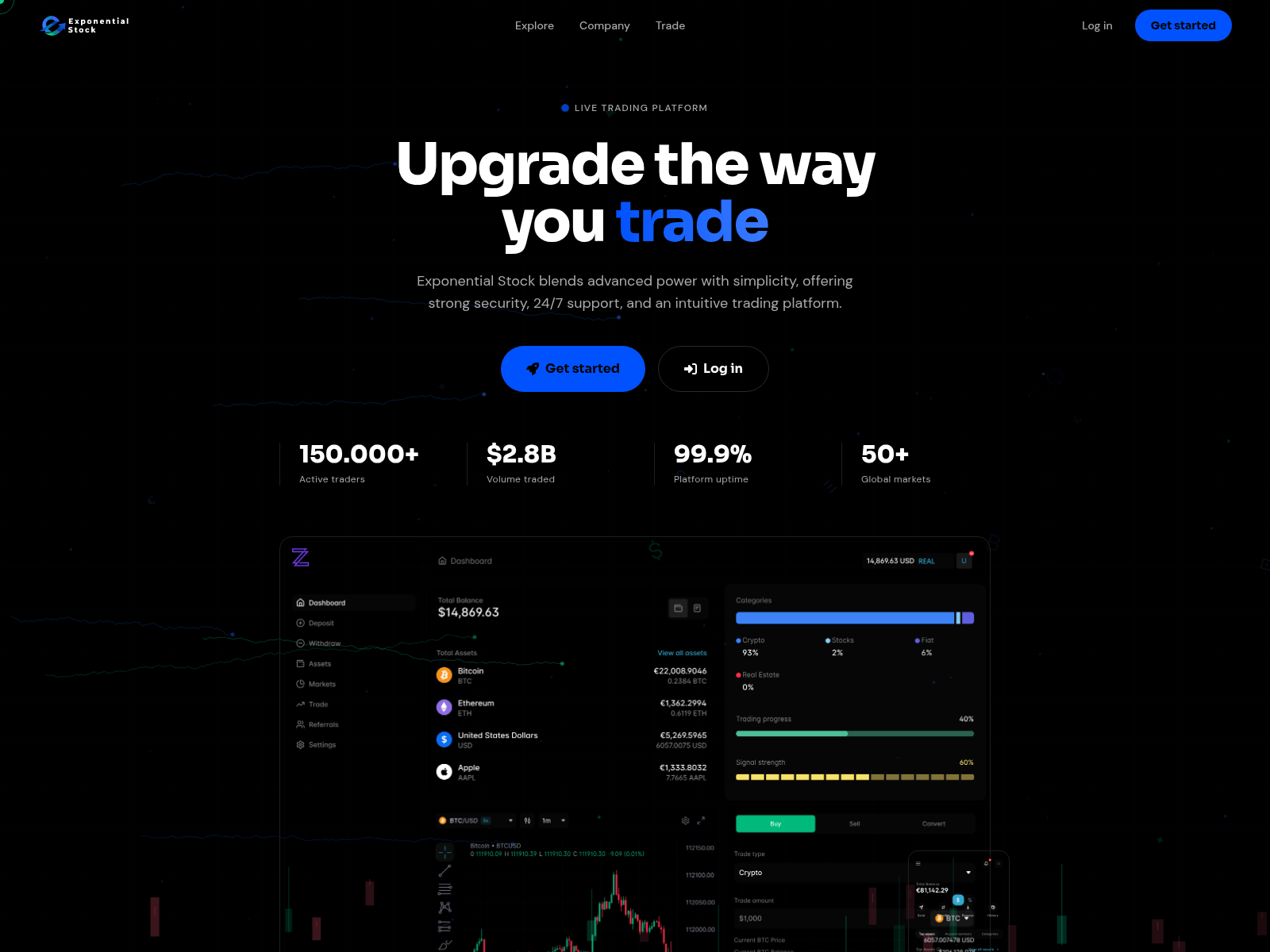Screenshot of exponentialstock.com