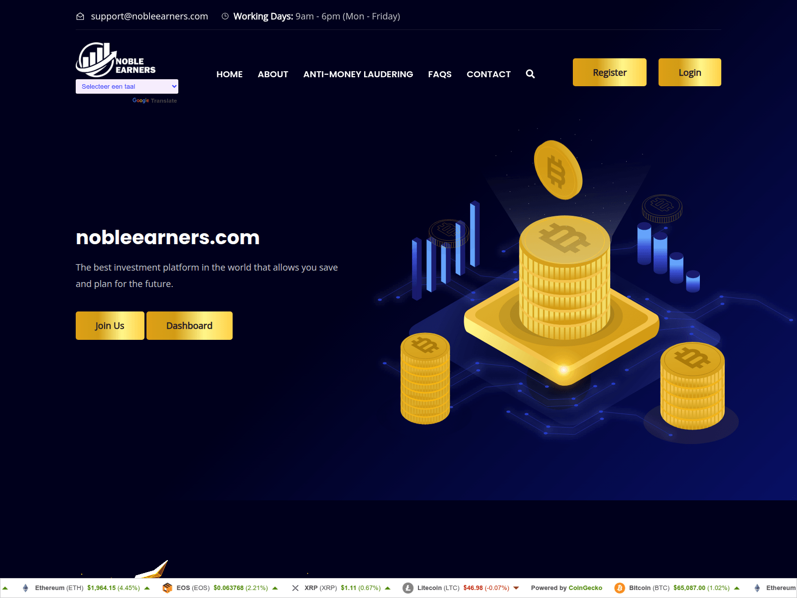 Screenshot of nobleearners.com