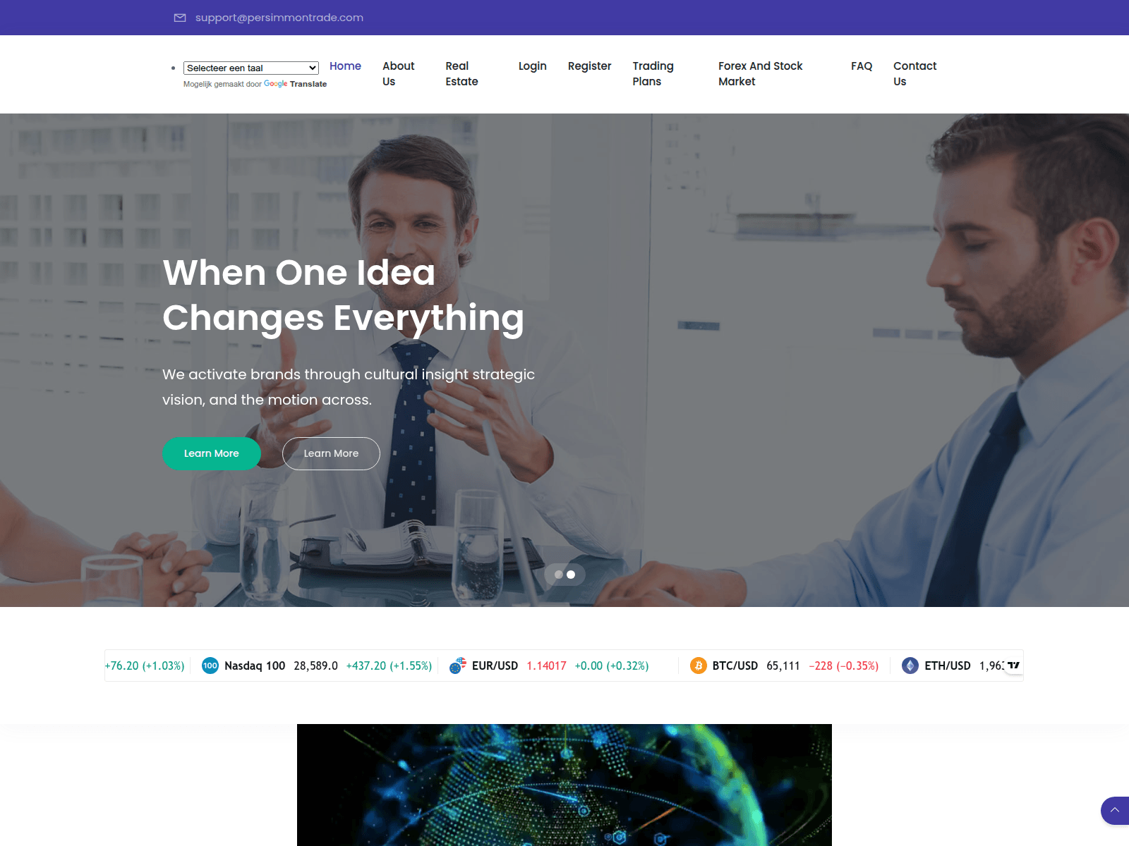 Screenshot of persimmontrades.com