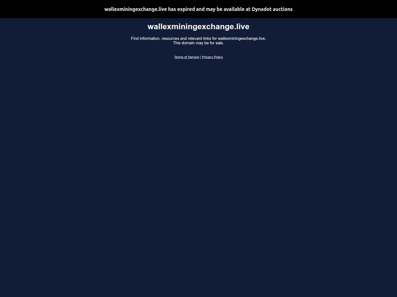 Screenshot of wallexminingexchange.live