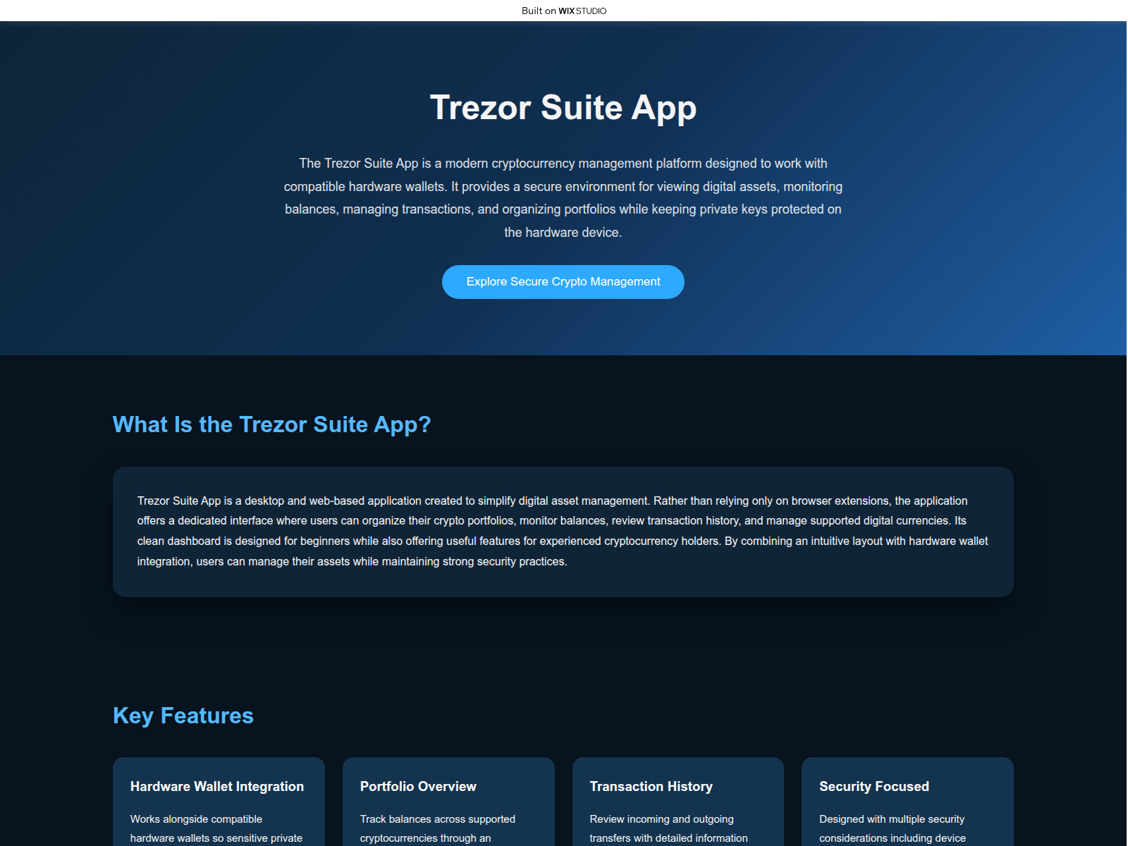 Screenshot of official-suiteio.wixstudio.com