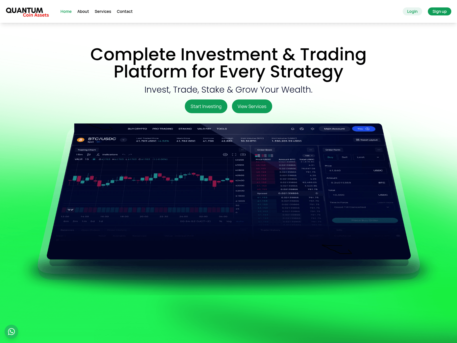 Screenshot of quantumcoinassets.com