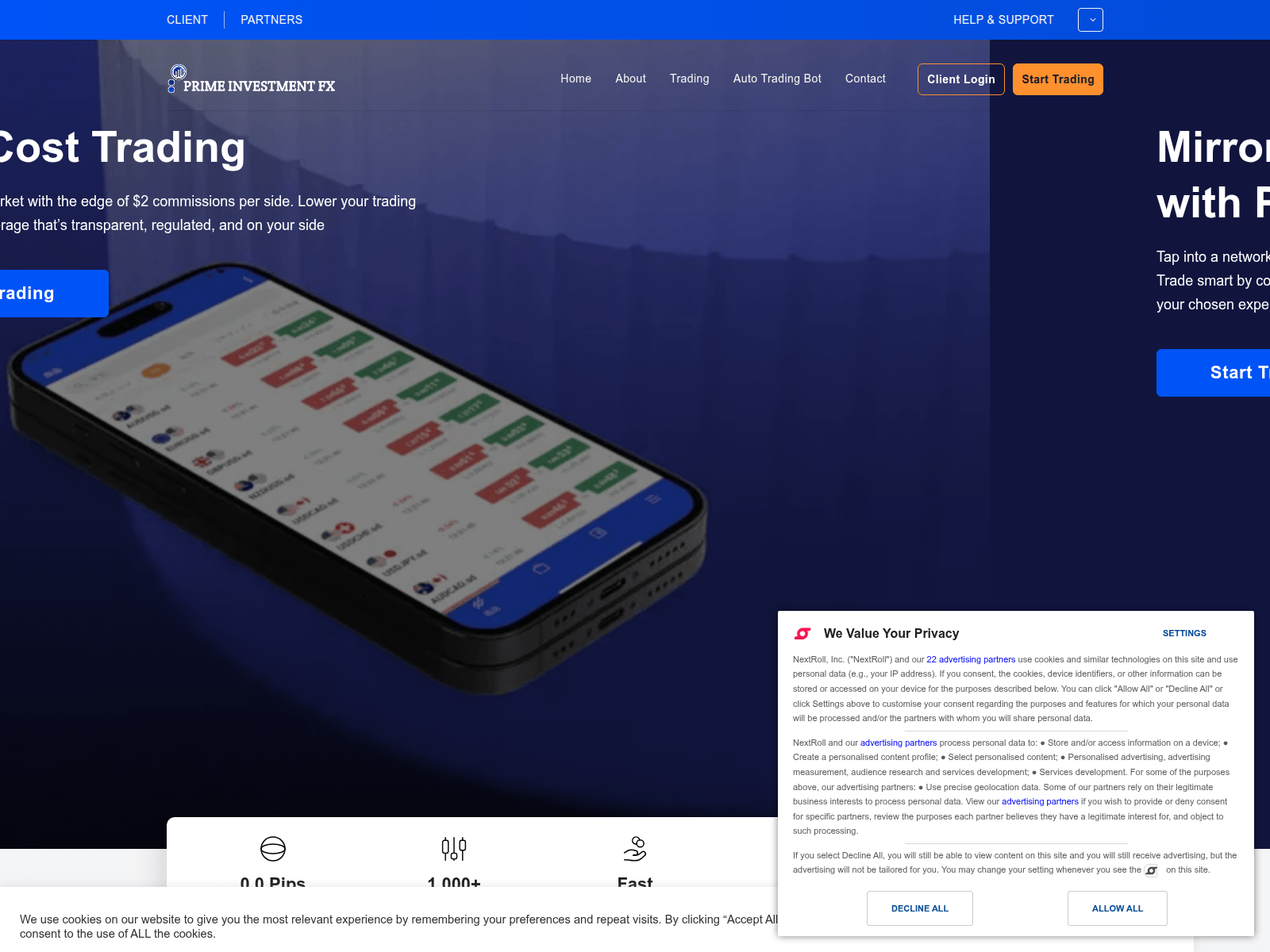 Screenshot of primeinvestfx.com