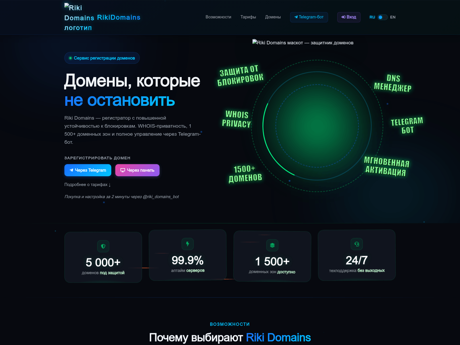 Screenshot of rikidomains.at