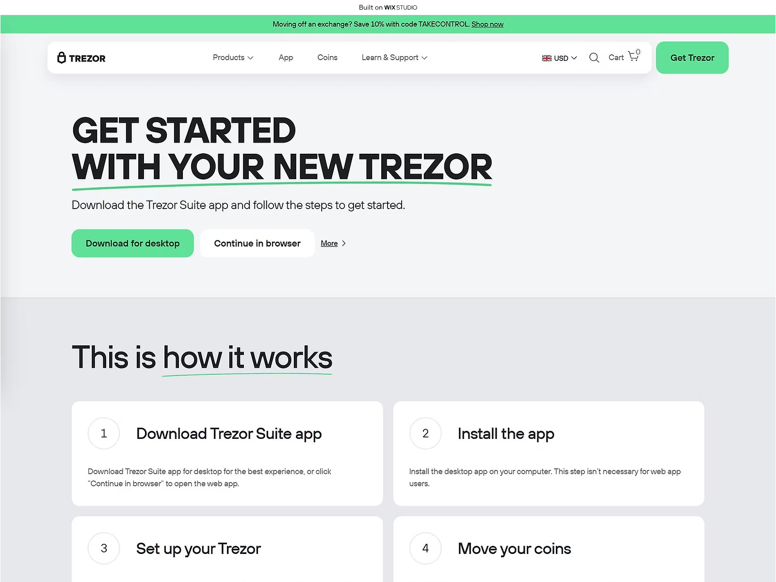 Screenshot of startapps-trezon-io.wixstudio.com