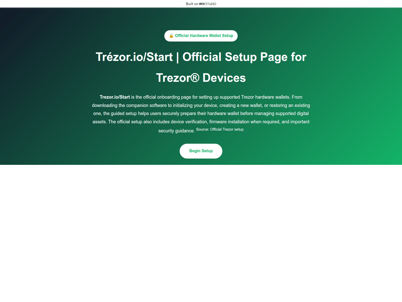 Screenshot of webstartd-trezio.wixstudio.com