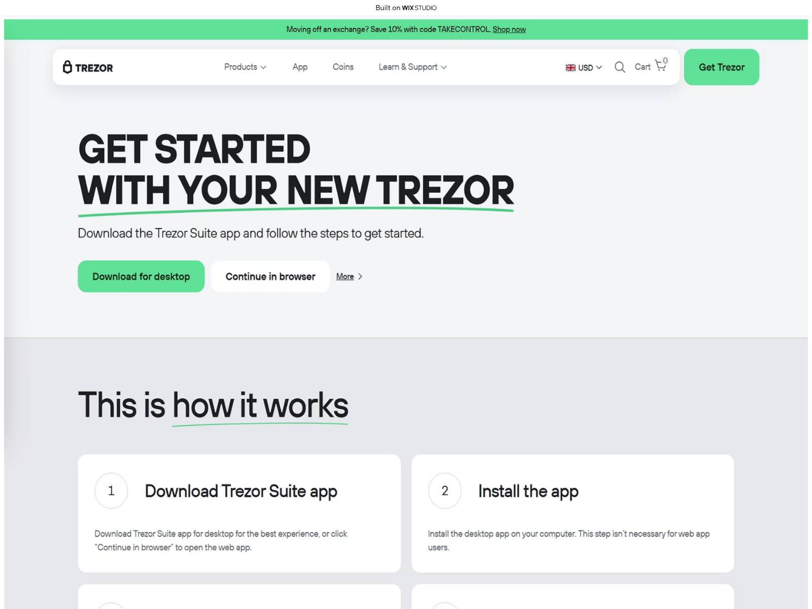 Screenshot of starting-trezsiocds.wixstudio.com