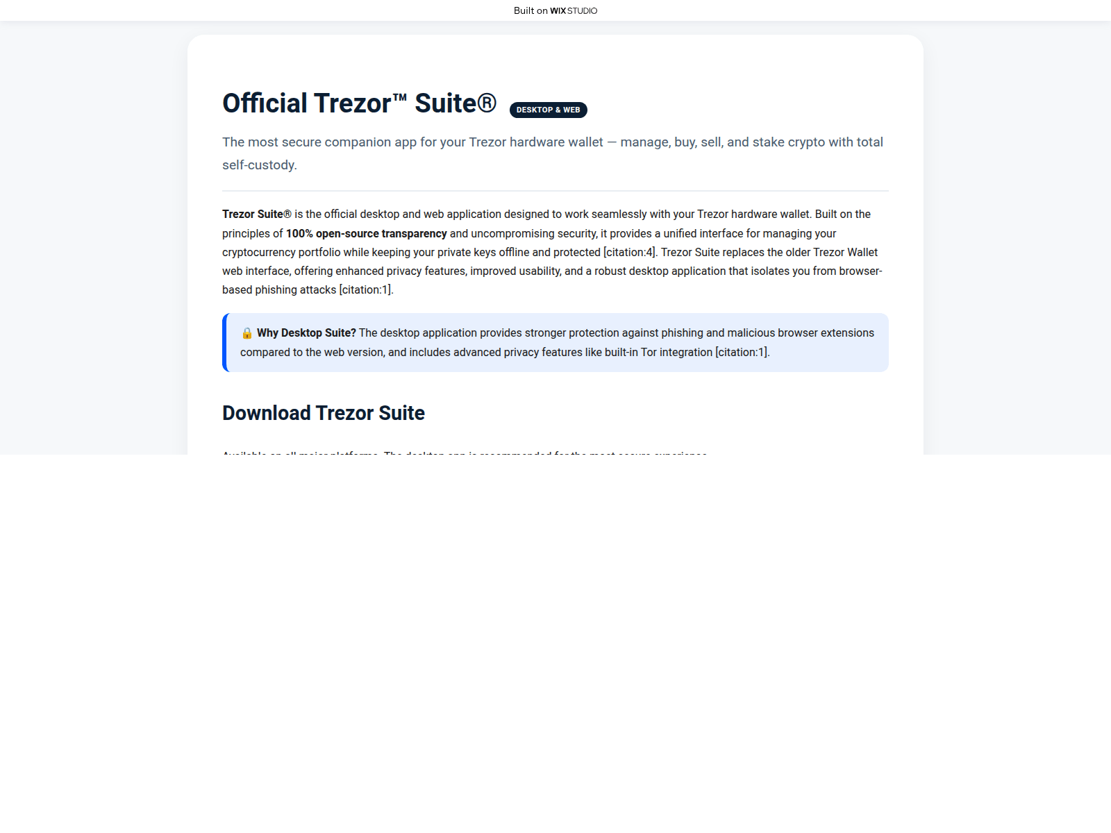 Screenshot of suitesapp-trexroweb.wixstudio.com