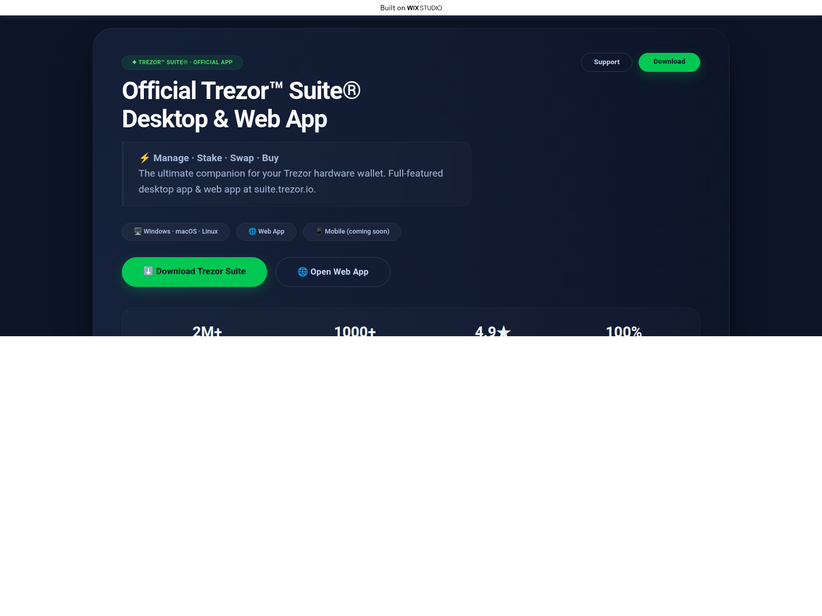 Screenshot of trexor-appsuite.wixstudio.com