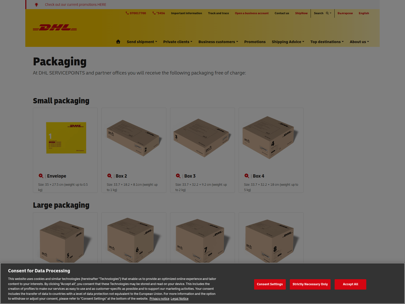 Screenshot of dhlexpress.bg