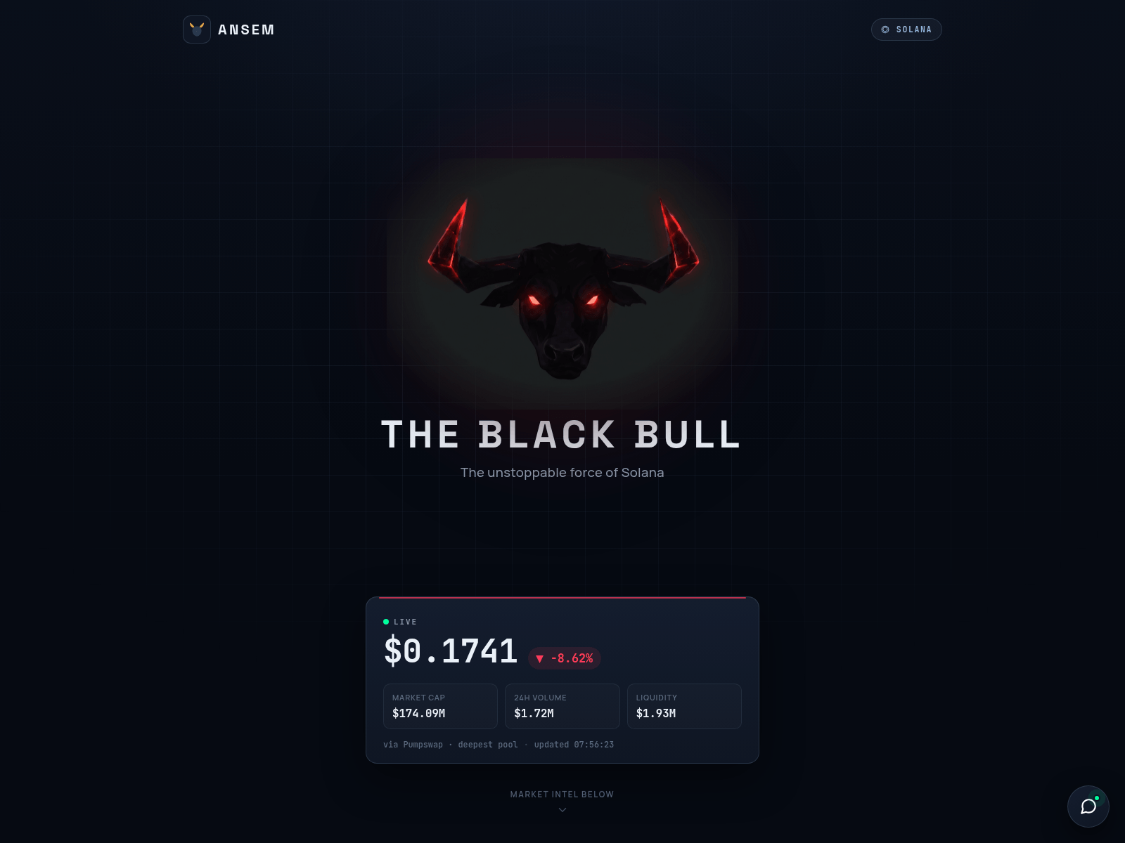 Screenshot von theblackbullapp.vercel.app