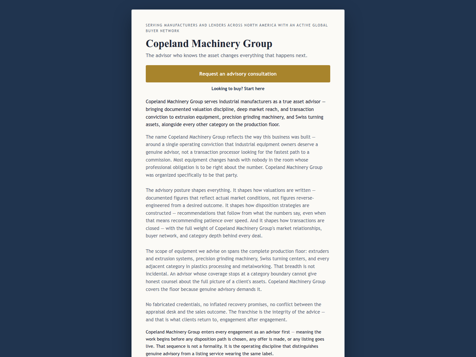 Screenshot of copelandmachinerygroup.com