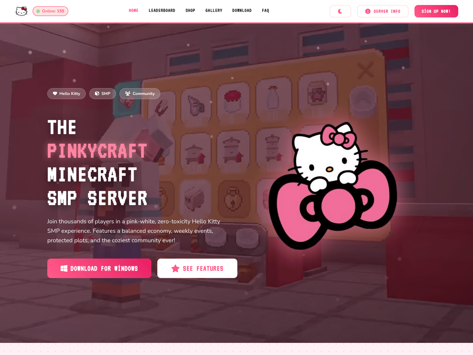 Screenshot of pinkyslauncher.com