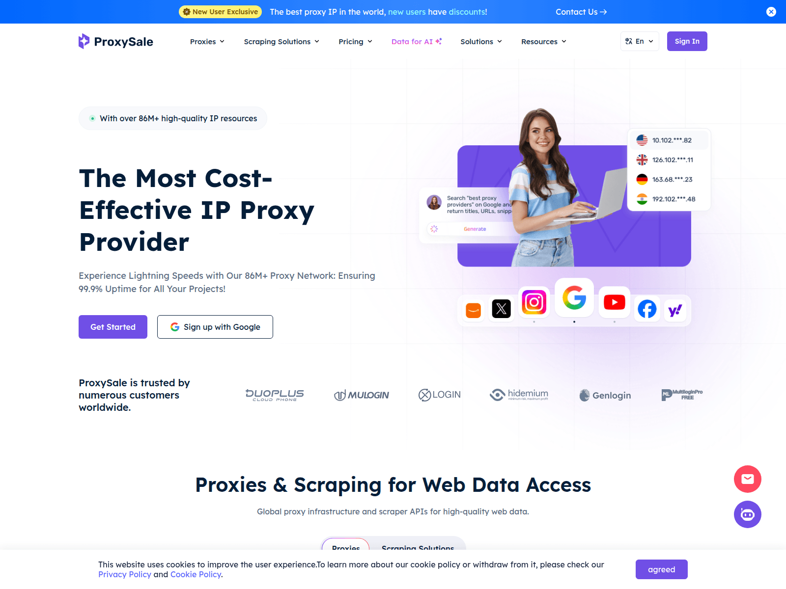 Screenshot of proxysale.com