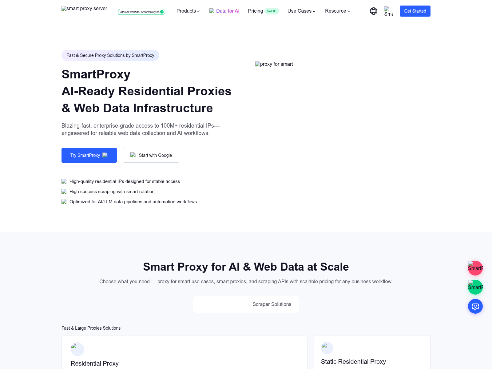 Screenshot of smartproxy.ca