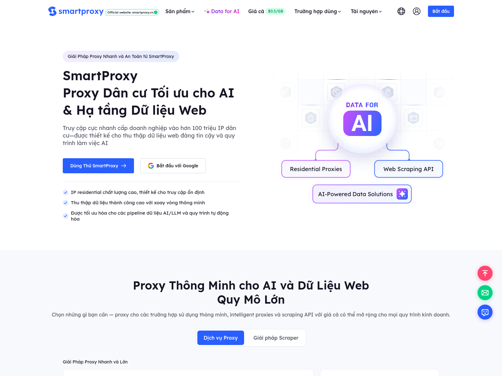 Screenshot of smartproxy.vn
