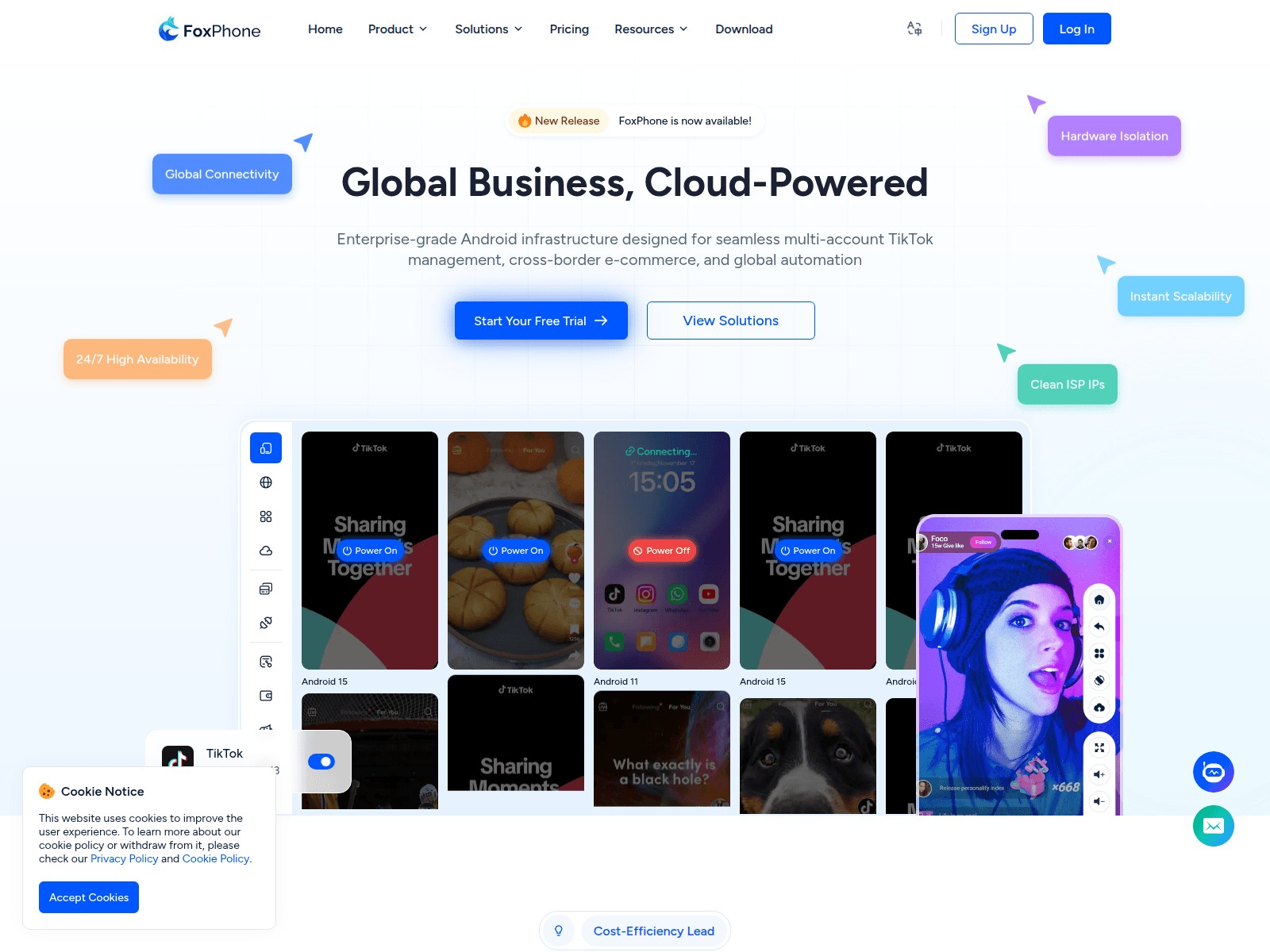 Screenshot of foxphone.com