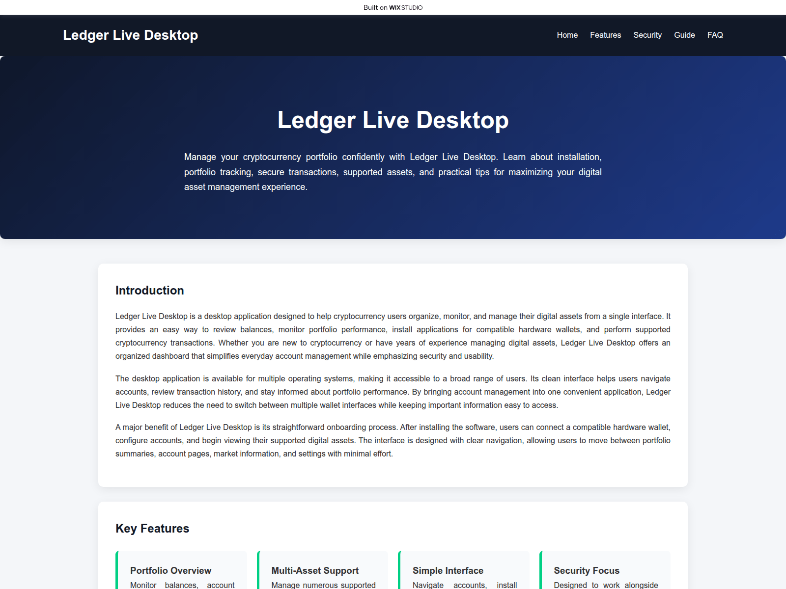 Screenshot of intro-live-desktops.wixstudio.com