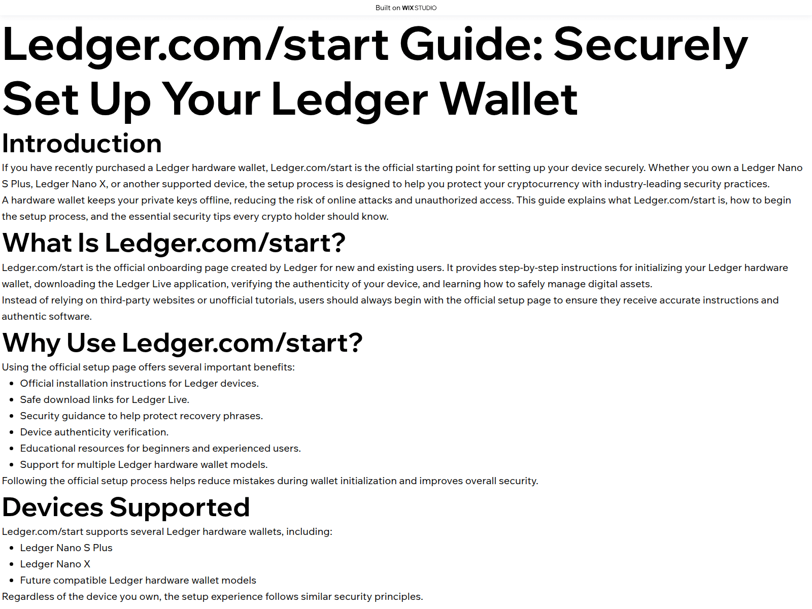 Screenshot of comledgrr.wixstudio.com