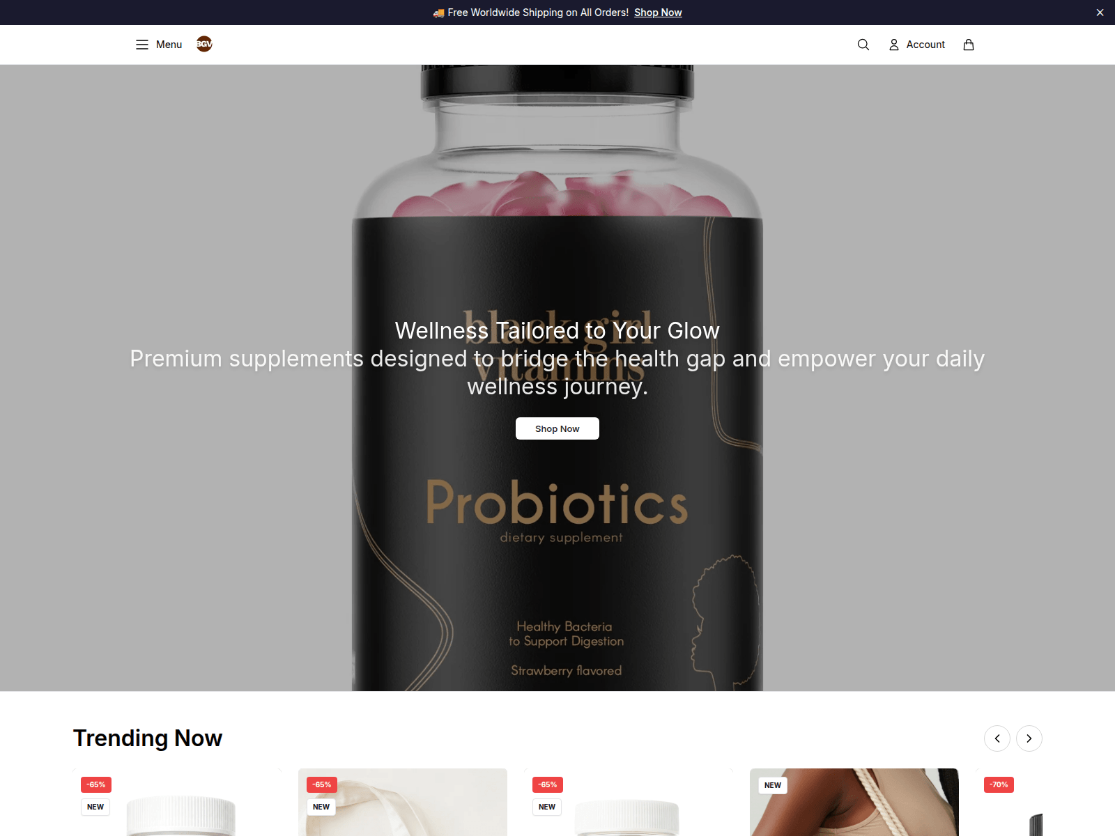 Screenshot of blackgirlnutrition.shop